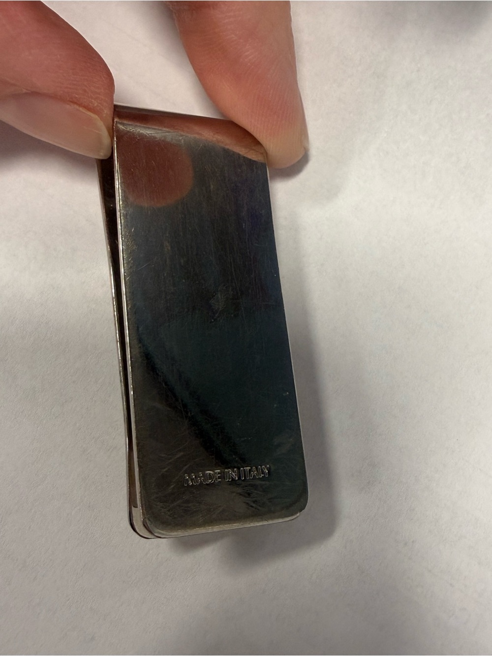 Prada Silver-tone Money Clip with Embossed Logo - Picture 4 of 6